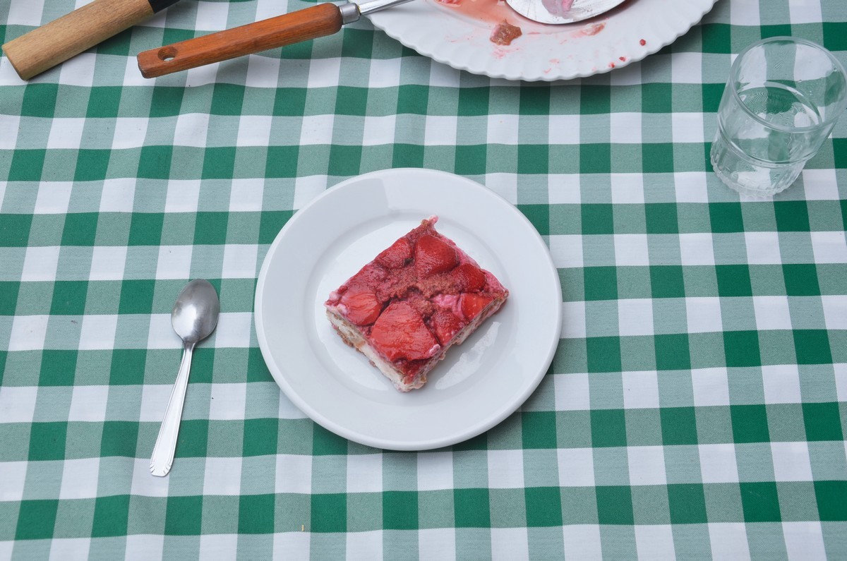 Cheesecake aux fraises végan