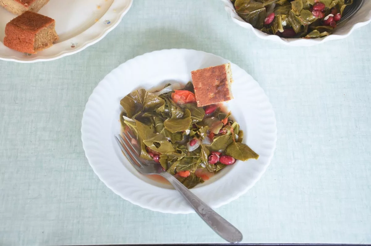 Collard greens à l’américaine (vegan)